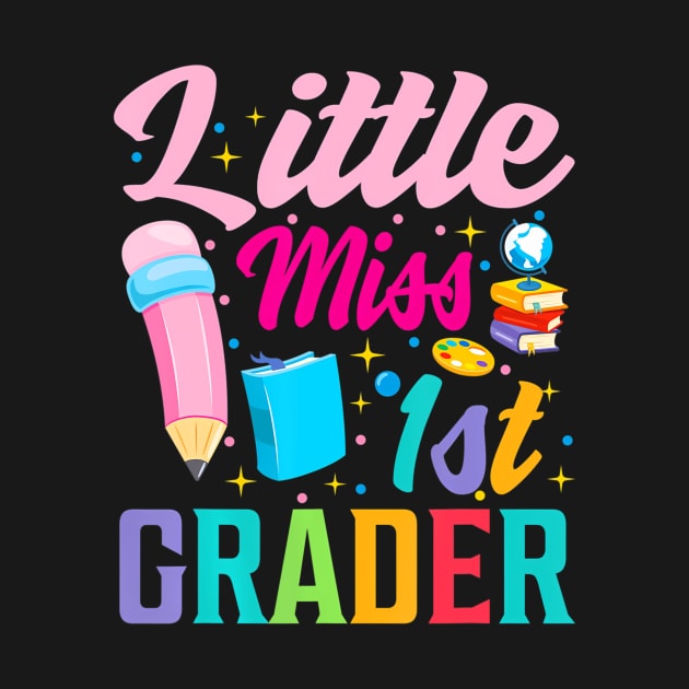 little miss 1st Grade Grader girls 1st day back to school by mccloysitarh