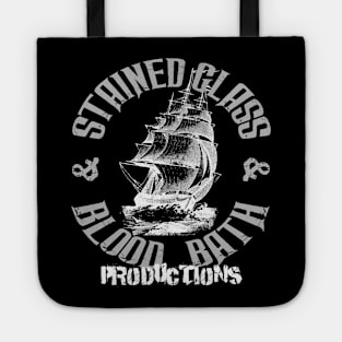 Stained Glass and Blood Bath logo inverted Tote