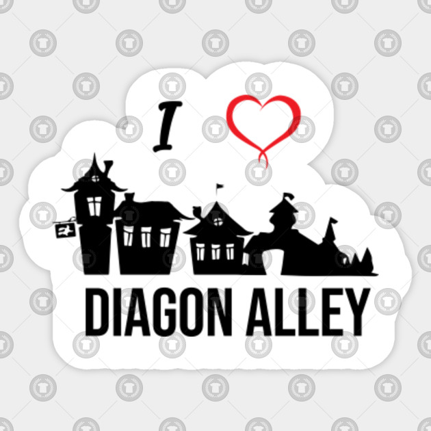 I Love Diagon Alley Hp Diagon Alley Sticker Teepublic Au