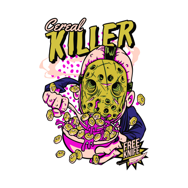 Cereal Killer Funny Horror Humor by Visual Vibes