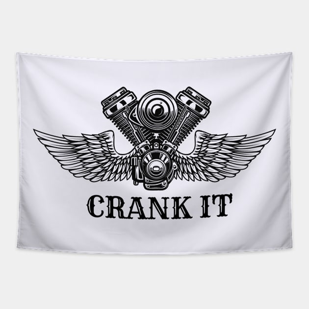 CRANK IT Tapestry by tocksickart