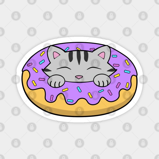 Yummu Purple Donut Cat Magnet by Purrfect