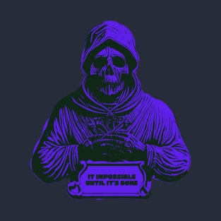 scary skull man purple T-Shirt