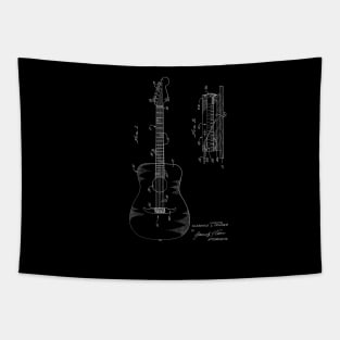 bridge constructions for guitars Vintage Patent Hand Drawing Tapestry