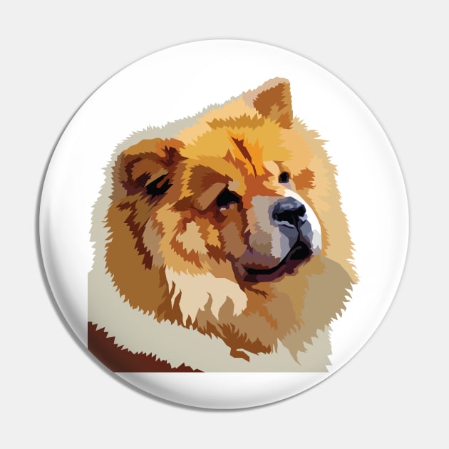 Chow Dog Pin by aecdesign