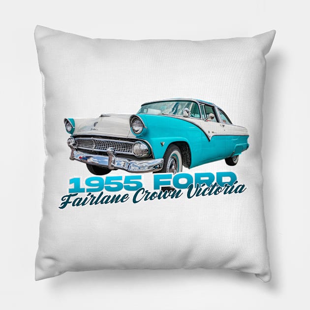 1955 Ford Fairlane Crown Victoria Pillow by Gestalt Imagery