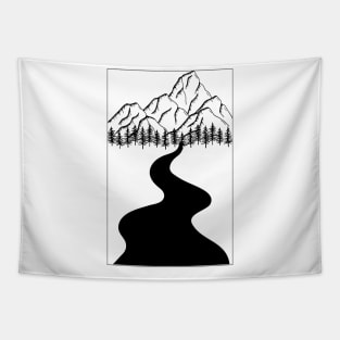 Adventure Mountain Climbing Tapestry