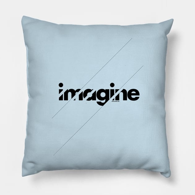 Imagine under stripes Pillow by sub88