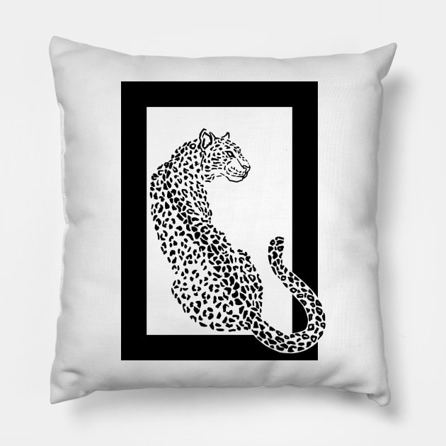 Panthera Albus Pillow by myweirdbrain