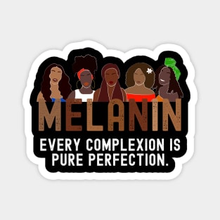 Melanin Every Complexion is Perfection Girlfriends Magnet