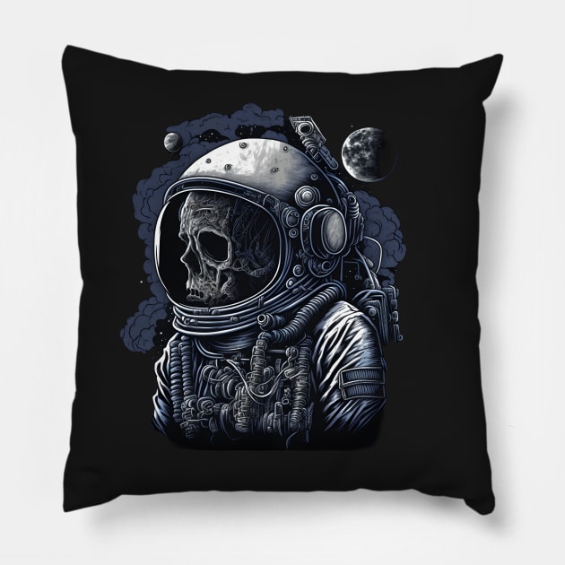 Dead astronaut in space Pillow by ai1art