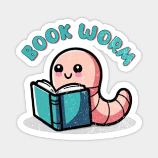 Book Worm! Kawaii Worm Reading A Book Magnet