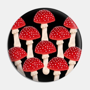 Fly Agaric Red Mushrooms Pin