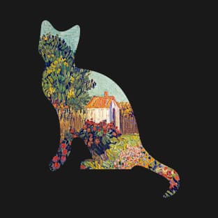 Cat Van Gogh Landscape T-Shirt