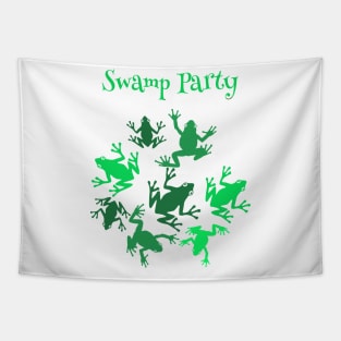 Frogs Swamp Party Tapestry