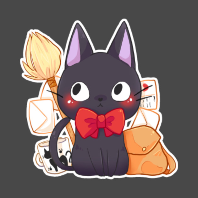 Jiji - Kiki's delivery service chibi - Jiji Cat - T-Shirt | TeePublic