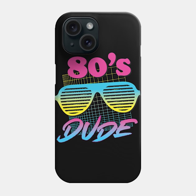 80's Dude  Vintage Blinds Sunglasses Funny Party Shirt Phone Case by andzoo
