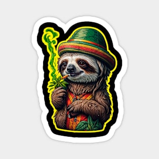 Rastafarian sloth Magnet