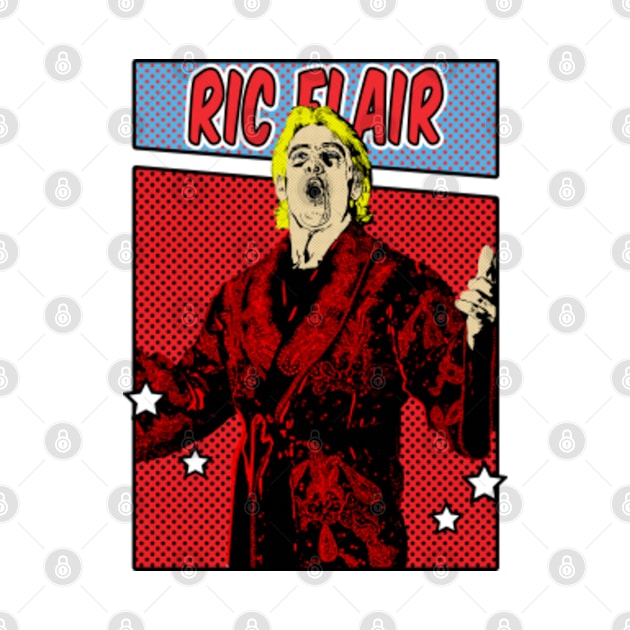 Ric Flair Pop Art Comic Style by Flasher