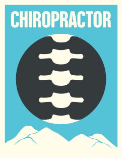 Vintage Chiropractor Chiropractic Spine Poster Magnet