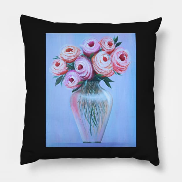 "Take Time To Smell The Roses" Pillow by SWITPaintMixers