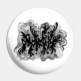 Abstract doodle art Pin