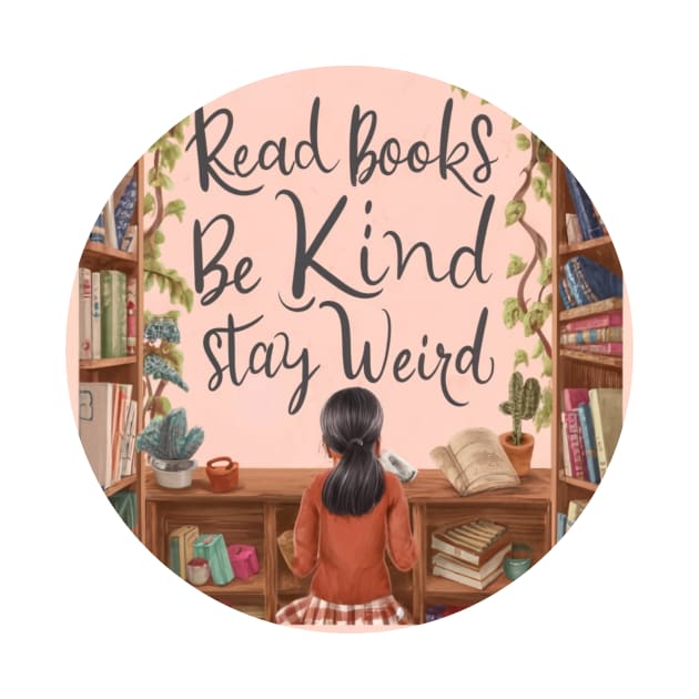 Read Books Be Kind Stay by Positive Designer