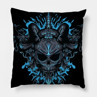 THE BLUE GRIM SKULL Pillow