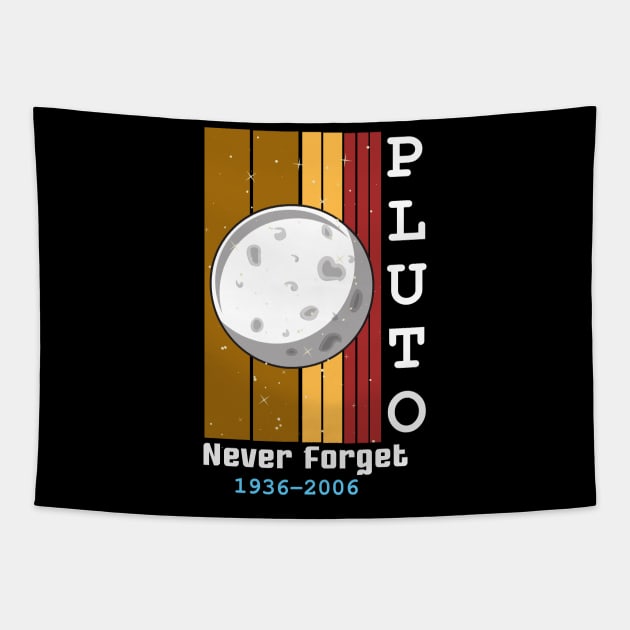 Pluto Never Forget 1936-2006 Gift and shirt Tapestry by AE Desings Digital