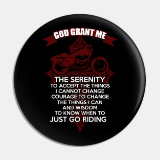 Christian Biker's Prayer Design and Gift Idea Pin