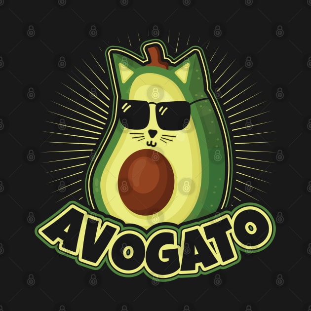 Avogato Funny Avocado Cat Lover by aneisha