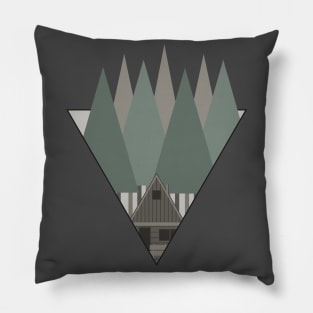 Cabin in the woods Pillow