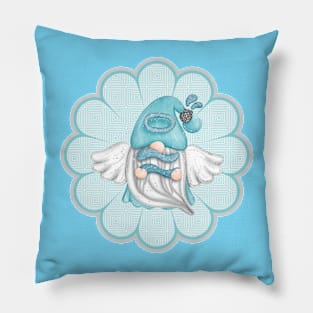 AQUARIUS FLORAL GNOME- HOROSCOPE GNOME DESIGNS BY ISKYBIBBLLE Pillow