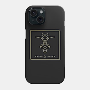 the signs of the zodiac symbol capricorn Phone Case