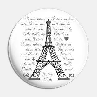 LIspe Eiffel and a Night Under the Stars Pin