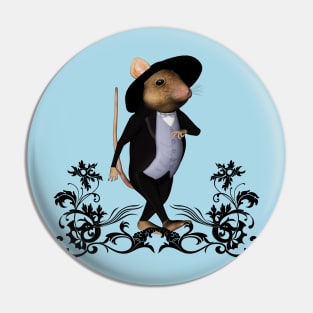 Funny cute mouse Pin