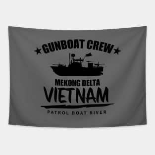 Gunboat Crew Mekong Delta Vietnam (subdued) Tapestry