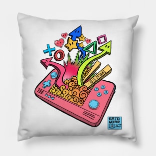 6AT0GAMING Tee Design (Cotton Candy variant) Pillow