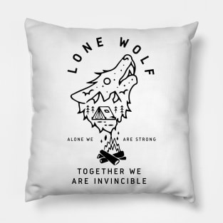 ALONE WOLF Pillow