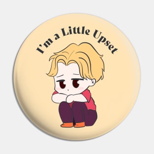 Cute Chibi Anime Boy Upset Illustration Pin