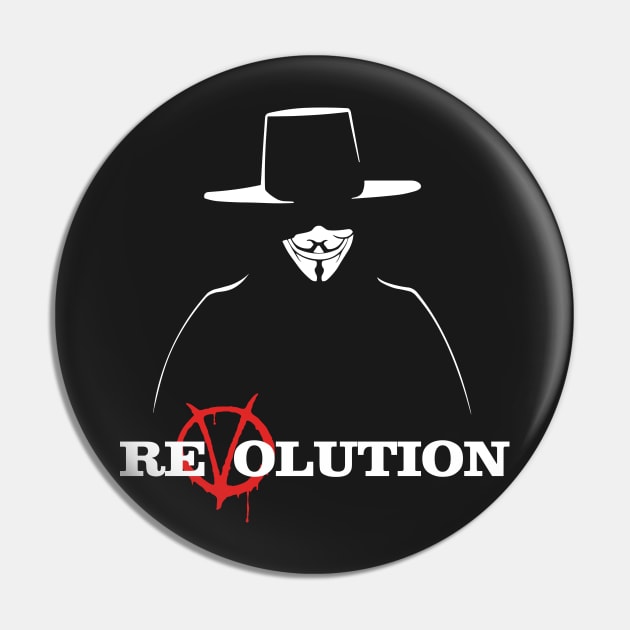 V For Vendetta Revolution Pin by KrateMilk