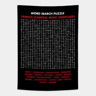 Word search puzzle "Famous Classical Music Composer" Tapestry