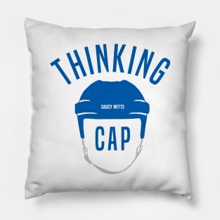 Blue Hockey Helmet Thinking Cap Pillow