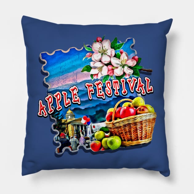Apple Fest Pillow by Digitanim8tor