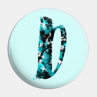 Paint Splash Letter D Pin