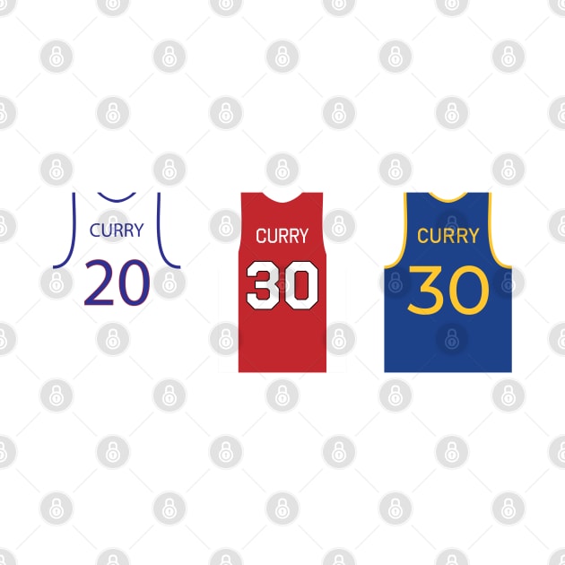 Steph Curry Jersey History by WalkDesigns