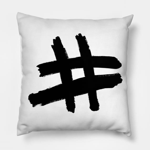 Hashtag Pillow by sventine