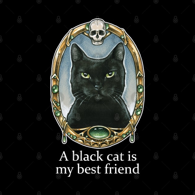 A Black Cat Is My Best Friend by Nat Ewert Art