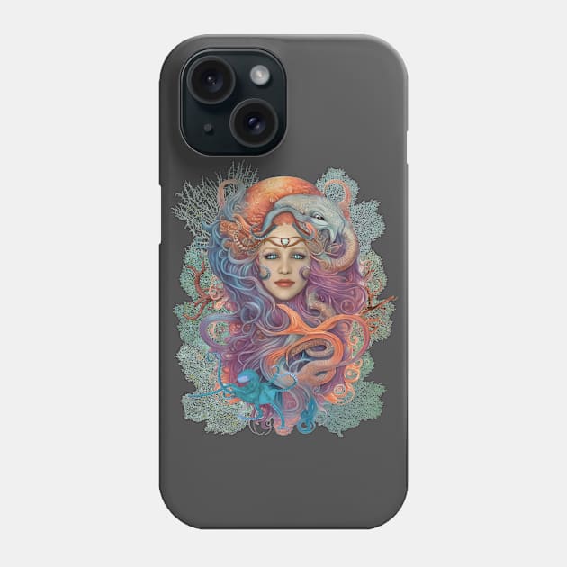 Cephalopod Mermaid Queen Phone Case by 2HivelysArt