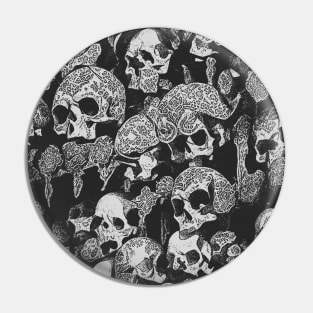 Skulls Pattern Pin